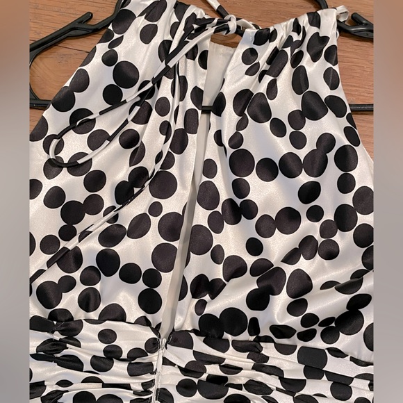 Maggy London polka dot halter dress, size 8 - Picture 2 of 6
